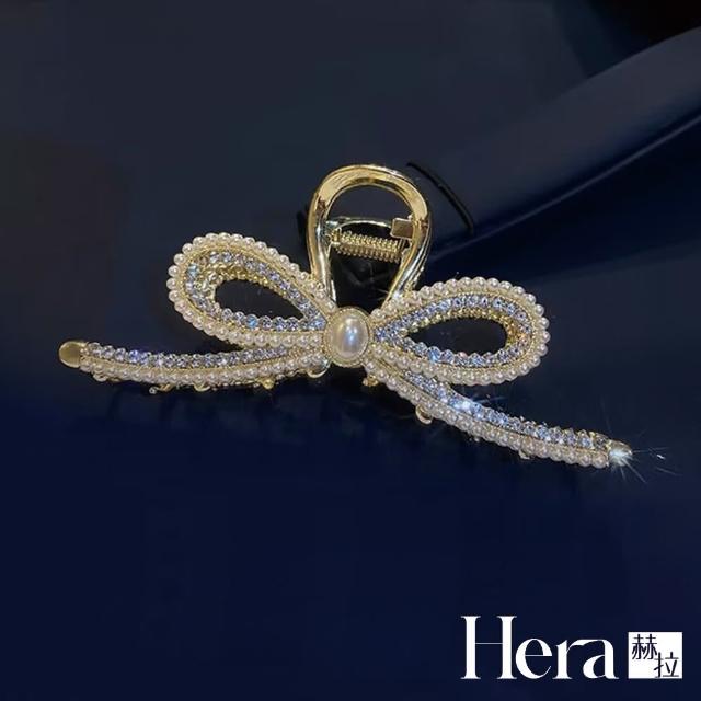 【HERA 赫拉】高級感輕奢珍珠蝴蝶結鯊魚夾 H112080802(鯊魚夾)