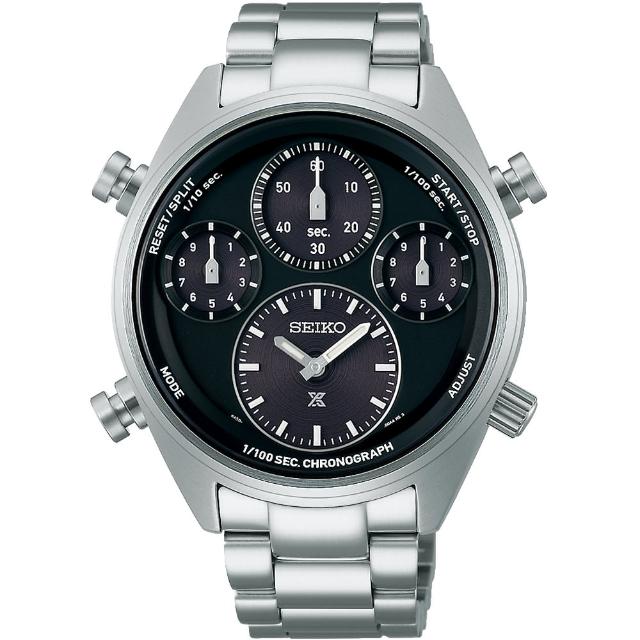 【SEIKO 精工】PROSPEX Speed Timer 太陽能計時手錶-42mm 畢業 禮物(8A50-00A0D/SFJ003P1)