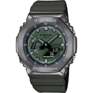 【CASIO 卡西歐】G-SHOCK 農家八角金屬錶殼衝力腕錶(GM-2100B-3A)