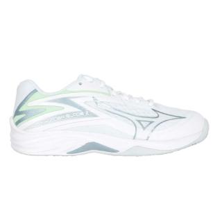 【MIZUNO 美津濃】THUNDER BLADE Z 女羽球鞋-訓練 美津濃 白綠銀(V1GC237035)