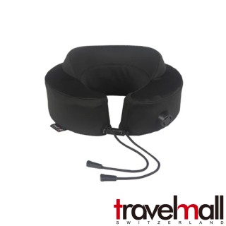 【Travelmall】自動充氣尊貴記憶頸枕(黑)