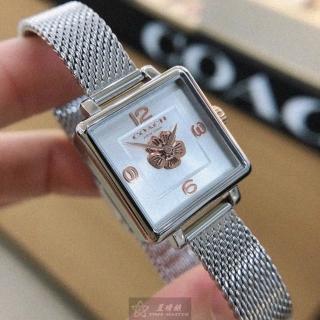 【COACH】COACH蔻馳女錶型號CH00140(白銀色錶面銀錶殼銀色米蘭錶帶款)