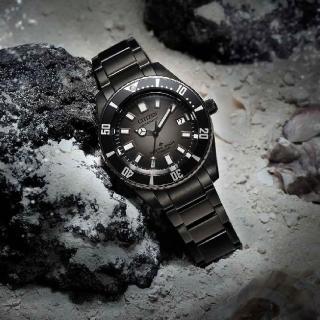 【CITIZEN 星辰】1977復刻超級鈦機械潛水時尚腕錶 黑面 41.0mm(NB6025-59H)