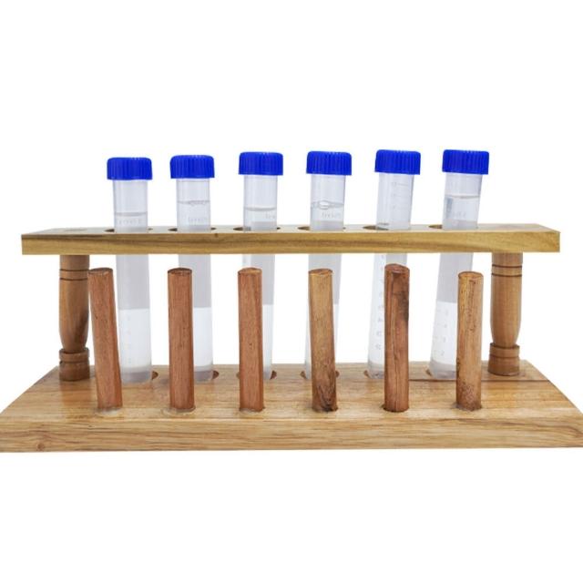 玻璃管架 六孔 實驗室器材 木製試管架 分裝瓶 TTR6-F(木質試管架 滴管架 採血管架)