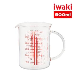 【iwaki】日本多刻度耐熱玻璃把手量杯(500ml)