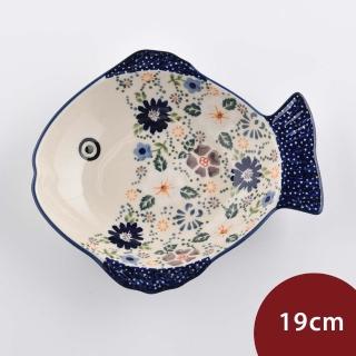 【波蘭陶】Manufaktura 魚形深盤 陶瓷盤 菜盤 水果盤 沙拉盤 19cm 波蘭手工製(花攢綺簇系列)