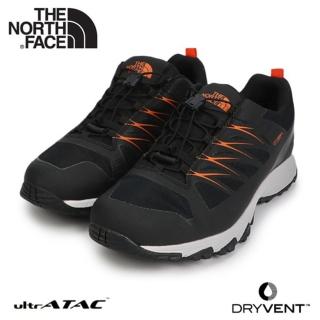 【The North Face】男 DryVent徒步鞋《黑/橘》4PF7/登山鞋/越野鞋/健行鞋(悠遊山水)