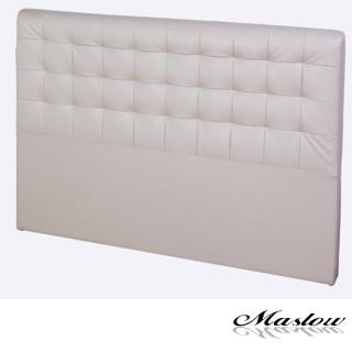 【Maslow】時尚格紋皮製3.5尺單人床頭-卡其