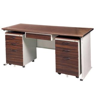 【時尚屋】150CM 胡桃木紋色辦公桌櫃組(250-9)