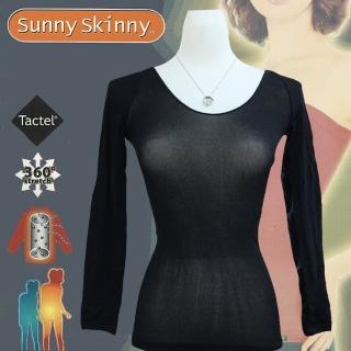 【日本 Sunny Skinny】光電子彈性恆溫保暖衣(黑色9分袖)