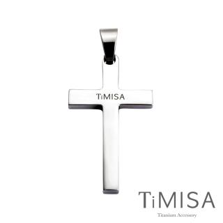 【TiMISA】簡約十字 純鈦墜飾(L號)