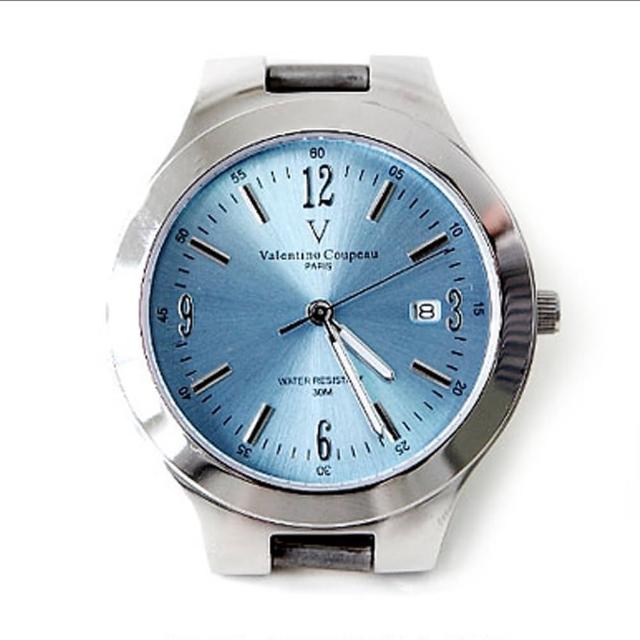 【范倫鐵諾˙古柏】藍寶石水晶鏡片實心不銹鋼手錶