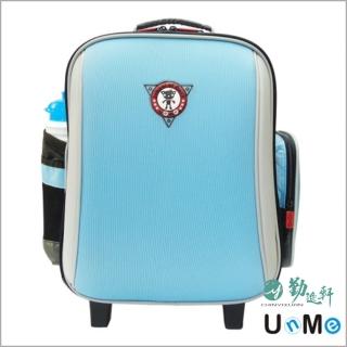 【UnMe】MIT高年級拉桿後背兩用書包/兒童拉桿書包(粉藍/中高年級120CM以上適用)