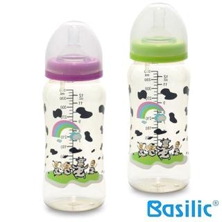 【貝喜力克】防脹氣寬口徑PES乳牛奶瓶360ml(隨機色)