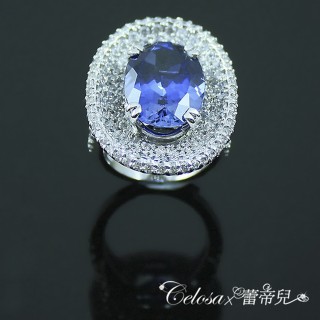 【Celosa珠寶】-圓爵藍寶戒指