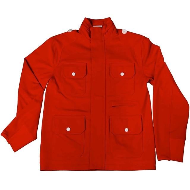 【摩達客】美國LA設計品牌Suvnir紅色立領外套