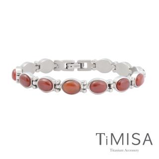 【TiMISA】絢麗瑰寶-優雅富貴紅 純鈦鍺手鍊
