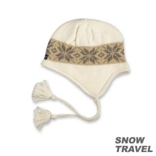 【SNOW TRAVEL】3M防風透氣保暖羊毛遮耳帽(白)