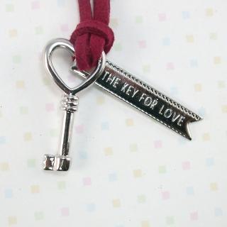 【伊飾童話】The Key For Love＊雙墜鍊/桃紅