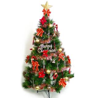 【摩達客】台灣製-7尺/7呎-210cm特級綠松針葉聖誕樹(含紅金色系配件/不含燈/本島免運費)