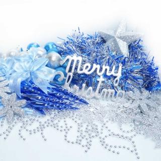 【聖誕裝飾特賣】聖誕裝飾配件包組合-藍銀色系(7尺（210cm）樹適用（不含聖誕樹 不含燈)