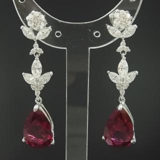 【Celosa珠寶-】璀璨紅寶耳環