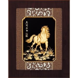 【開運陶源】純金金箔畫 -馬到成功(古典中國風系列 27x34cm)
