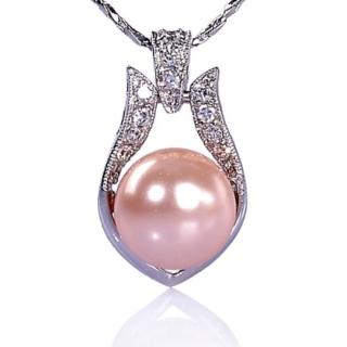 【小樂珠寶】優雅超大顆珠淡淡粉橘色稀少10-11mm天然珍珠項鍊(看到寶貝老婆滿意的笑容就值得買了)