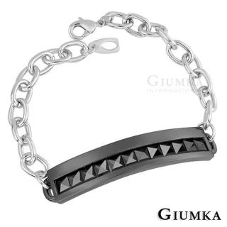 【GIUMKA】情侶手鍊．獨佔你的心．情人節禮物(黑色寬版)