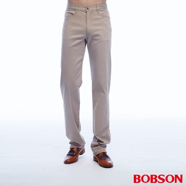 【BOBSON】男款中腰彈性直筒褲(1787-72)