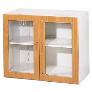 【時尚屋】二層式玻璃鋼木櫃兩色可選(木紋色Y107-4、胡桃色Y110-9)