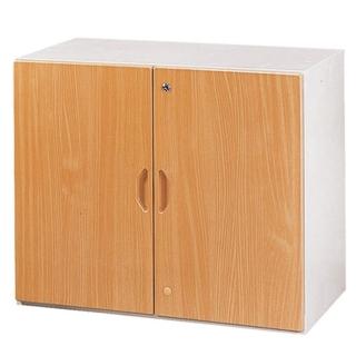 【時尚屋】二層開門式鋼木櫃-兩色可選