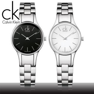 【瑞士 CK手錶 Calvin Klein】黑面藍寶石水晶摩登極簡風女錶(K4323130-K4323126)
