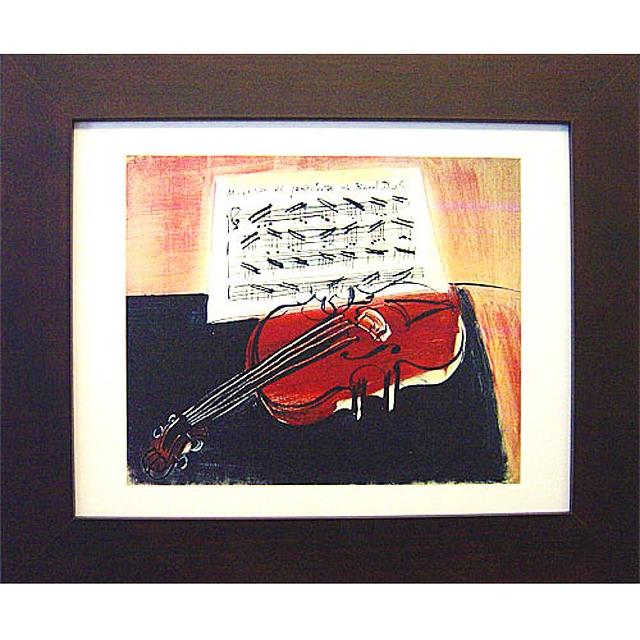【開運陶源】Raoul Dufy的畫-紅色小提琴(世界名畫 小幅)