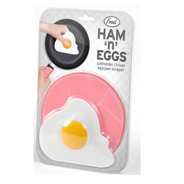 【Fred & Friends】Ham n Eggs 火腿蛋造型隔熱墊