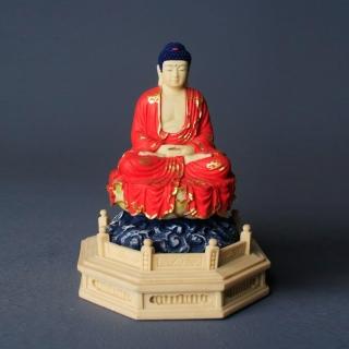 【MU LIFE 荒木雕塑藝品】FRP日式淡彩金釋迦佛(二)