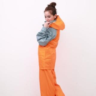 【OutPerform】風動SKY二件式風雨衣(橘/淺灰)