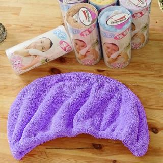 【米夢家居】台灣製造水乾乾SUMEASY開纖吸水紗-快乾護髮浴帽-紫(二入)