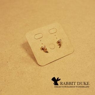 【RD 兔子公爵】現貨 經典歐美風格 個性名品小巧可愛釘子鑲鑽設計耳環(單色)