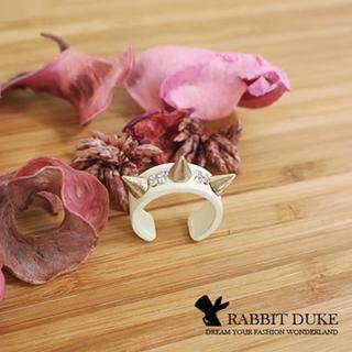 【RD 兔子公爵】現貨 經典歐美風格 個性龐克金屬鉚釘小鑽設計戒指(單色)