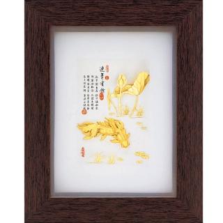 【開運陶源】純金 金箔畫 -連年有餘(古香系列)