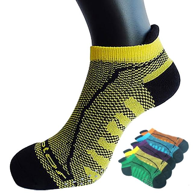 【三合豐 Acolor】6雙組 竹炭透氣型氣墊止滑運動襪 運動船襪(MIT除臭襪 5色)
