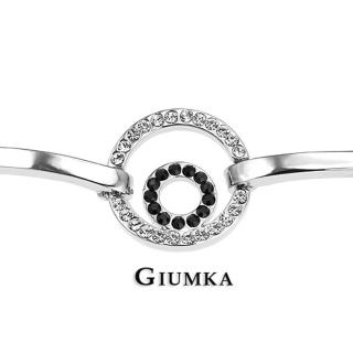 【GIUMKA】手鍊．雙圈晶鑽．銀色．黑鋯(送禮)