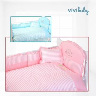 【ViVibaby】童話寶貝條紋涼被 冷氣毯(粉/藍)