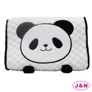 【J&N】熊貓造型方枕(1入)