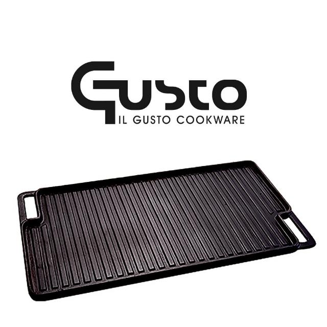 【GUSTO】鑄鐵無塗層雙面煎烤盤