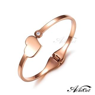 【AchiCat】手環．彈性．玫金．愛心(新年禮物)