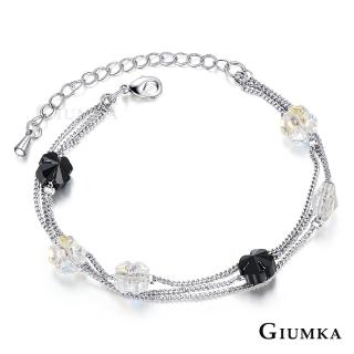 【GIUMKA】手鍊．採用施華洛世奇水晶元素．黑款