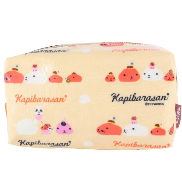 【kapibarasa】水豚君甜點系列化妝包(黃色)