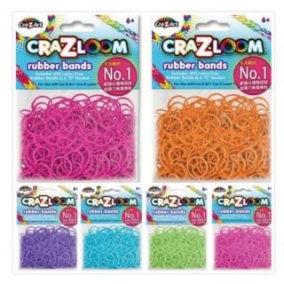 【美國Cra-Z-Art】Cra-Z-Loom彩紅圈圈編織 橡皮筋補充包B款(6包 共1800條)